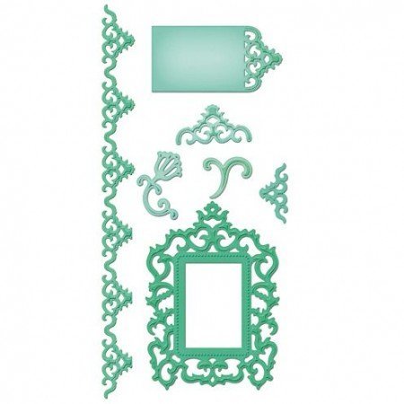Spellbinders und Rayher Molde de metal Samantha Walker, Armação e Acentos Antique