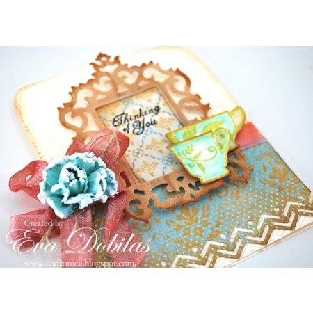 Spellbinders und Rayher Molde de metal Samantha Walker, Armação e Acentos Antique