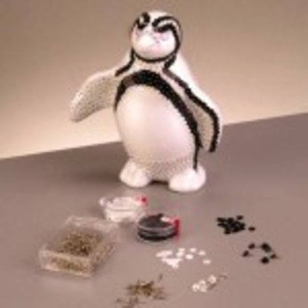 Objekten zum Dekorieren / objects for decorating En styrofoam skjema, Penguin stående, 180 mm