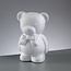 Objekten zum Dekorieren / objects for decorating En styrofoam skjema, bjørn med bånd, 20 cm