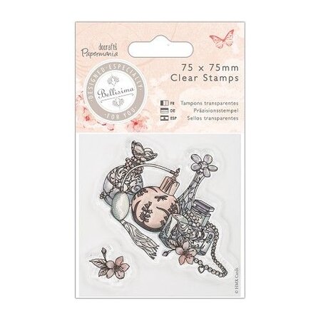 Stempel / Stamp: Transparent Limpar selos, 75 x 140 milímetros Mini Limpar Stamp - Bellisima - Vestido