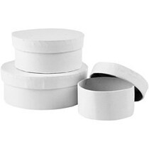Cardboard box set, round
