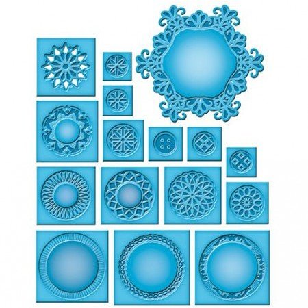 Spellbinders und Rayher Shapeabilities modelo 1 Metal, Ouro Facetas