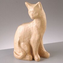 Figura PappArt, gato que se sienta