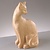 Objekten zum Dekorieren / objects for decorating PappArt Figur, Katze sitzend