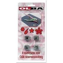 OLBA, Set af 4 stempling bits til Olba blomster tang