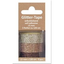 Glittertape, selbstklebend, beige, rehbraun, d`braun