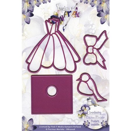 Precious Marieke Stempelen en embossing stencil, Precious Marieke, Set van 4 sjablonen