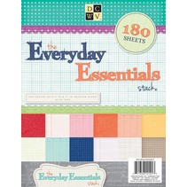 180 ark! DCWV, Everyday Essentials papir Stack