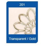 Sticker Forma de la estrella pegatinas transparentes, 10 x 23cm, bordados, en plata o en oro