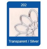 Sticker Forma a stella adesivi trasparenti, 10 x 23 centimetri, ricami, in argento o oro