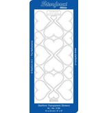 Sticker Star shape Transparent Stickers, 10 x 23cm, embroidery, in silver or gold