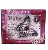Joy!Crafts und JM Creation Joy Crafts, Clear frimerker, "Gamle brev Butterfly", 85 x 120mm