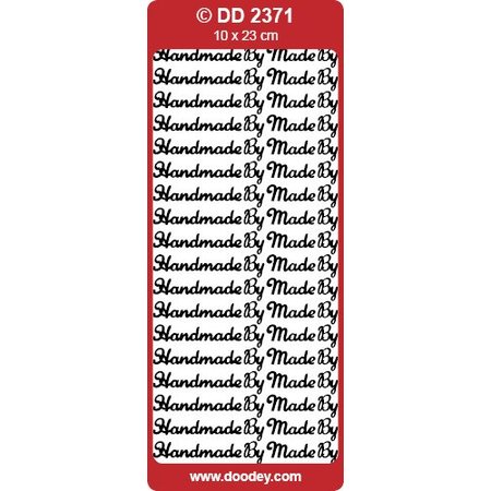 Sticker Ziersticker, "Handmade By" in rainbow color