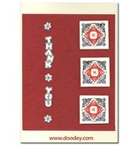 Sticker Ziersticker, "With Love" en "Thank You" in colori arcobaleno