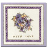 Sticker Ziersticker, "With Love" en "Merci" de couleur arc-en-