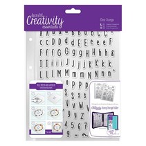 Transparent stamps with large and small letters