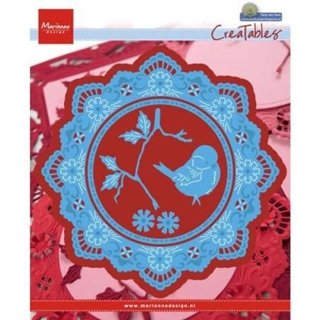Marianne Design Modèle de poinçonnage: cercle de Petra avec oiseau