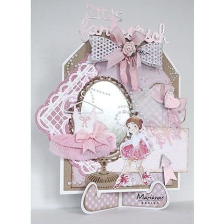 Marianne Design Ponsen sjabloon: Ballet Shoes