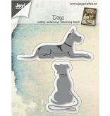 Joy!Crafts Stamping template: Dogs, lying and sitting