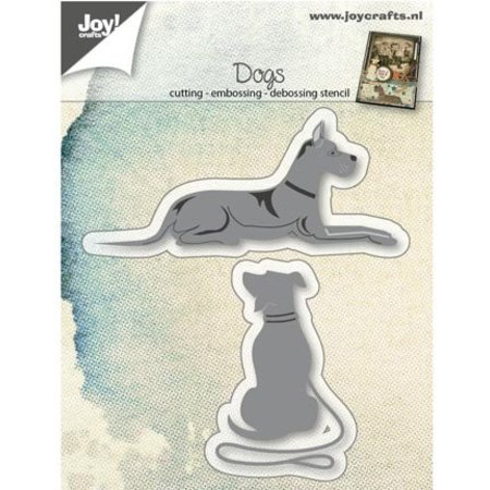 Joy!Crafts Stamping template: Dogs, lying and sitting