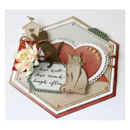 Joy!Crafts Stamping template: cats, playing and sitting