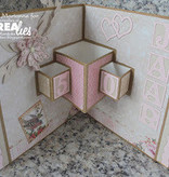 Crealies und CraftEmotions beira do molde de perfuração
