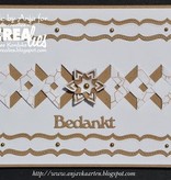 Crealies und CraftEmotions beira do molde de perfuração