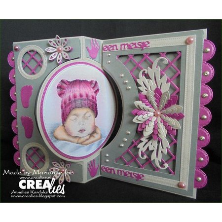 Crealies und CraftEmotions beira do molde de perfuração