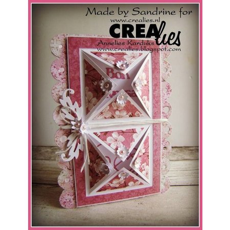 Crealies und CraftEmotions beira do molde de perfuração