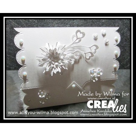 Crealies und CraftEmotions beira do molde de perfuração