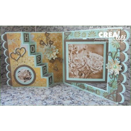 Crealies und CraftEmotions beira do molde de perfuração