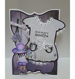 Dutch DooBaDoo A5 template card type, dress