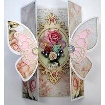 A4 cartão do molde da arte da borboleta