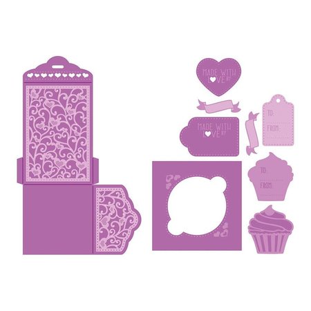 TONIC Stanz-und Prägeschablone: Cupcake & Treat Box Die Set