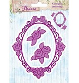 Studio Light Stamping- and pre-template: roses frame and 2 roses