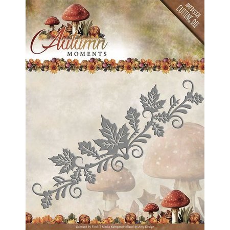 Amy Design pochoir de poinçonnage et gaufrage: frontière avec feuilles