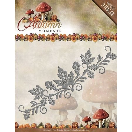 Amy Design Punching and embossing stencil: border with leaves