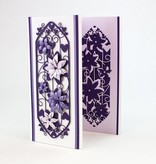 TONIC Estampado y grabado en relieve de plantilla: borde decorativo filigrana con flores