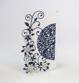 TONIC Estampado y grabado en relieve de plantilla: borde decorativo filigrana con flores