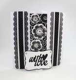 TONIC Stamping and embossing template: filigree decorative border with flowers