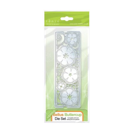 TONIC Stamping and embossing template: filigree decorative border with flowers