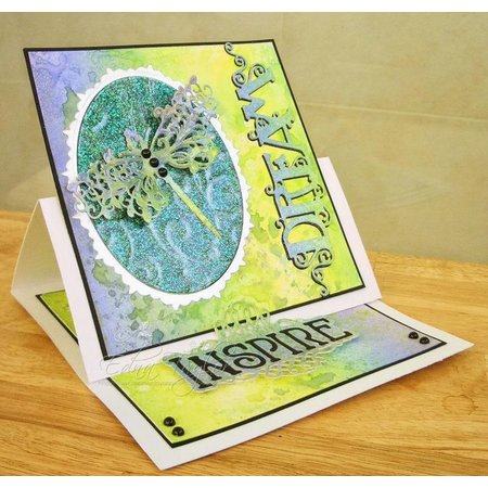 TONIC Stamping and embossing template: Dragonfly