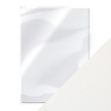 DESIGNER BLÖCKE  / DESIGNER PAPER Pearl White Pearlescent cartão A4 250g