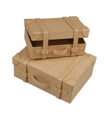 Holz, MDF, Pappe, Objekten zum Dekorieren 2 Nostálgico Mini mala, feito de cartão forte.