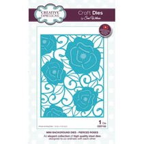 Stamping template: Mini Background - Pierced Roses