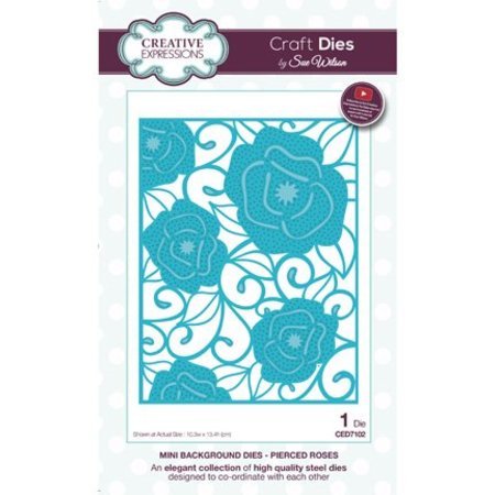Creative Expressions Stanzschablone: Mini Background - Pierced Roses