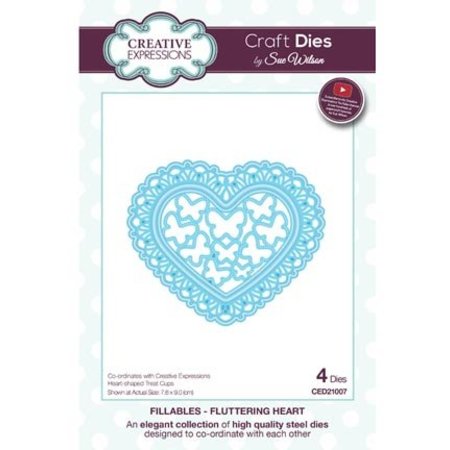 Creative Expressions Punching template: Fluttering Heart