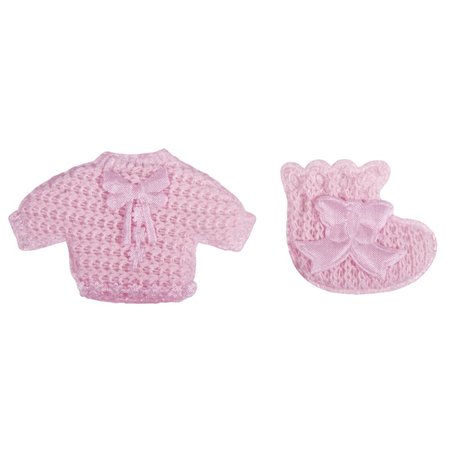 Embellishments / Verzierungen Babyaccessoires chemise + calze rosa baby