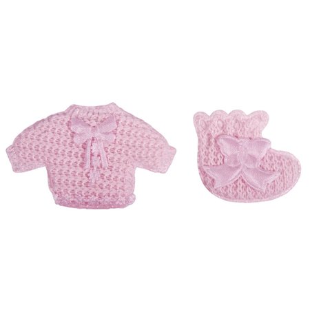 Embellishments / Verzierungen Babyaccessoires Hemdchen + Söckchen babyrosa